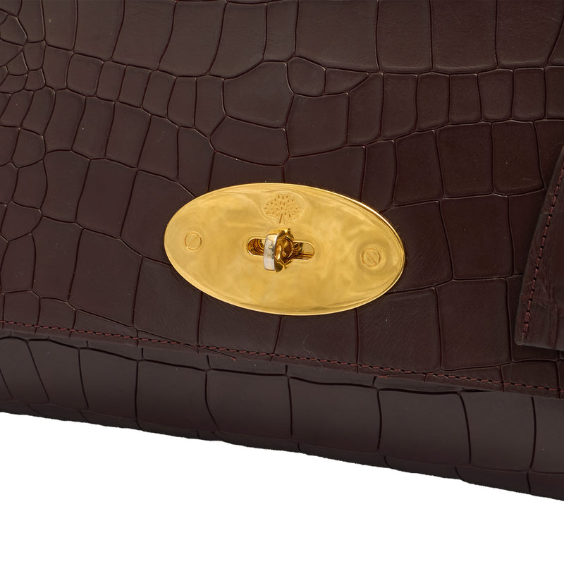 Picture of Mulberry Cross Body Lily - Large in Oxblood, Exotic Effect Leather