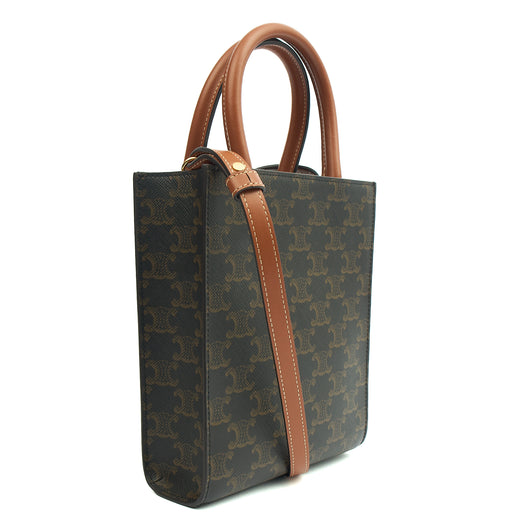 Picture of Celine Cross Body Vertical Cabas Tote in Brown, Leather