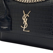 Picture of Saint Laurent Cross Body Sunset - Small in Navy, Exotic Effect Leather