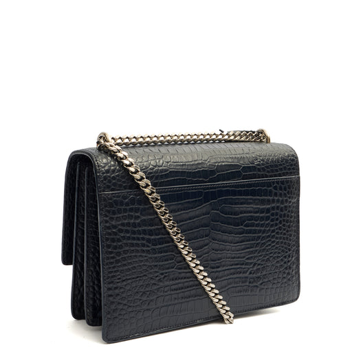 Picture of Saint Laurent Cross Body Sunset - Small in Navy, Exotic Effect Leather