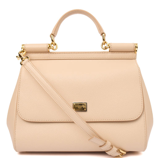 Picture of Dolce & Gabbana Top Handle Sicily in Cream, Leather