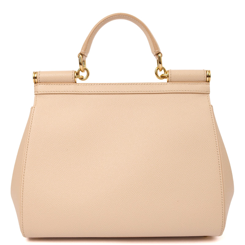 Picture of Dolce & Gabbana Top Handle Sicily in Cream, Leather