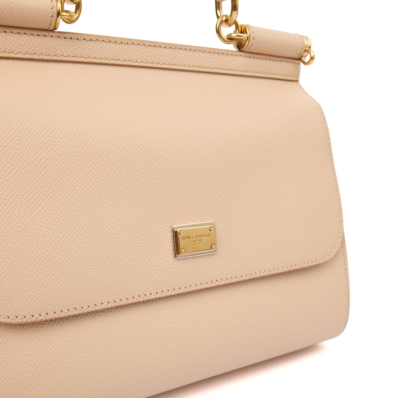 Picture of Dolce & Gabbana Top Handle Sicily in Cream, Leather