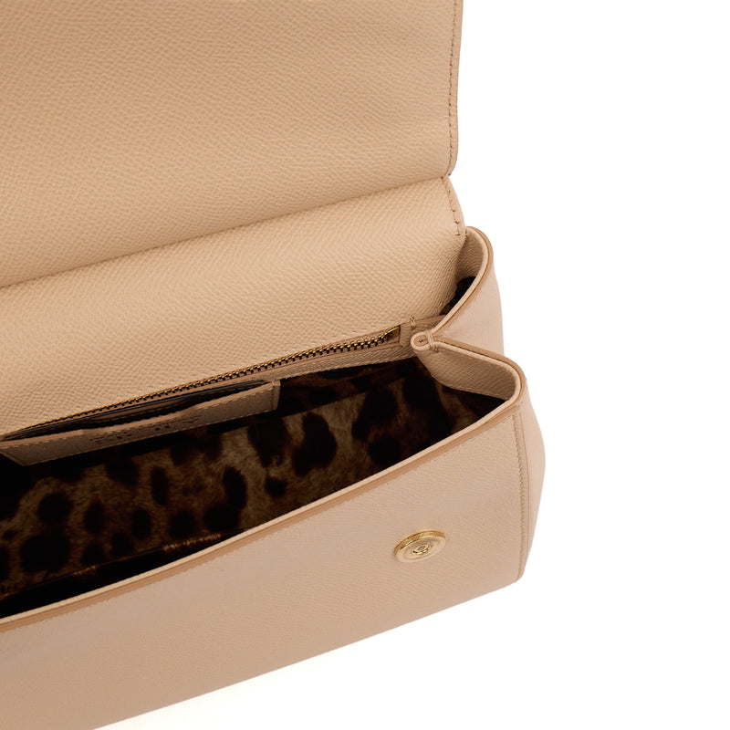 Picture of Dolce & Gabbana Top Handle Sicily in Cream, Leather