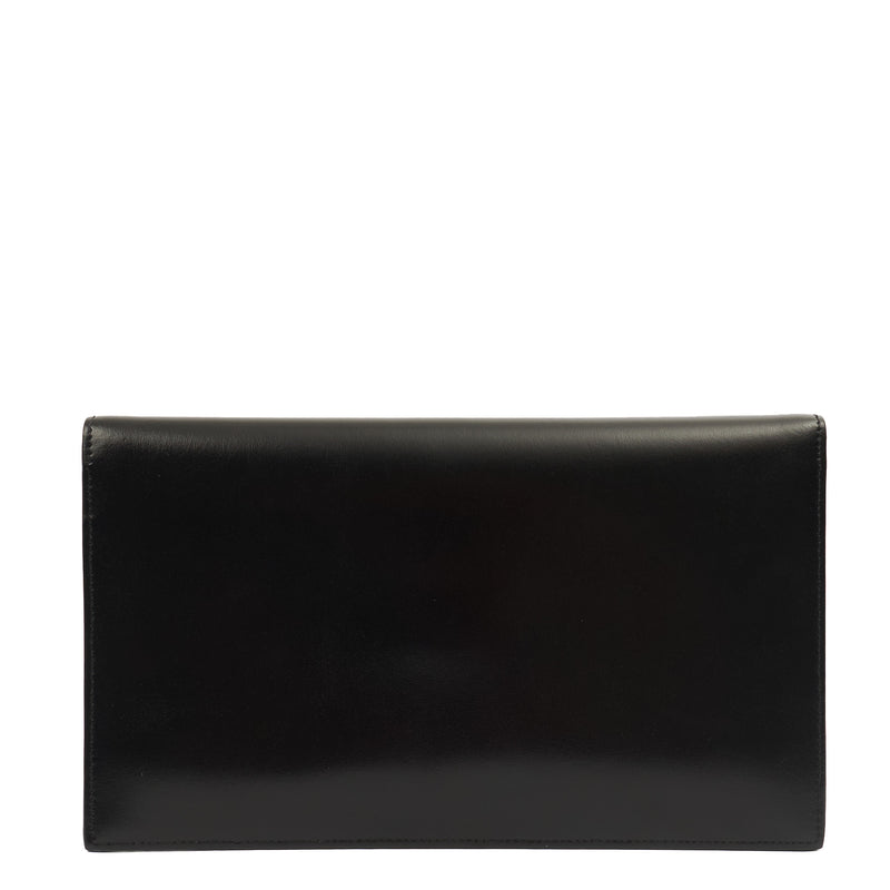 Picture of Saint Laurent Clutch Uptown Pouch in Black, Calfskin Leather