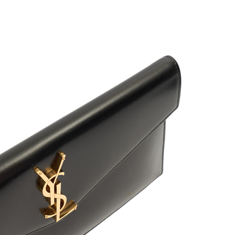 Picture of Saint Laurent Clutch Uptown Pouch in Black, Calfskin Leather