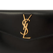 Picture of Saint Laurent Clutch Uptown Pouch in Black, Calfskin Leather