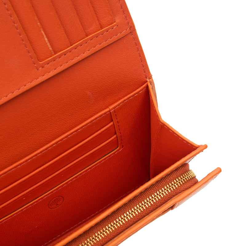 Picture of Mulberry Purse Continental Wallet  in Apricot, Leather