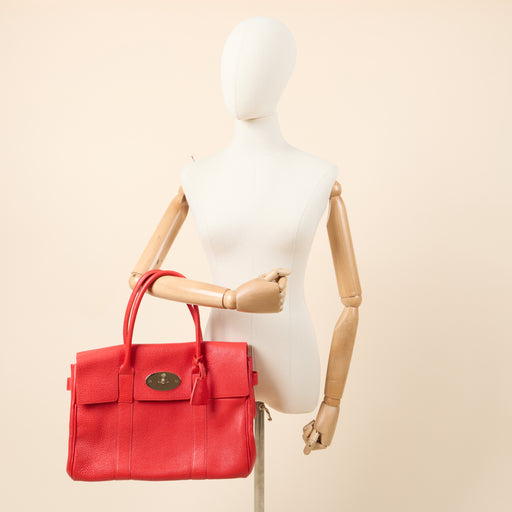Picture of Mulberry Tote Bayswater Heritage in Red, Calfskin Leather