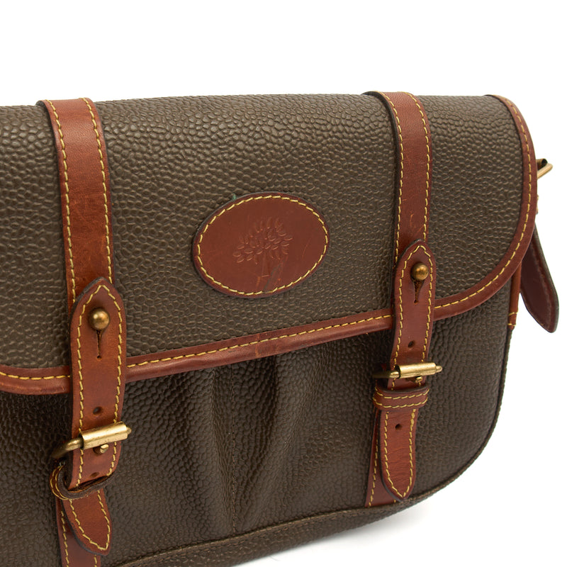 Picture of Mulberry Cross Body Vintage Messenger in Green, Scotchgrain