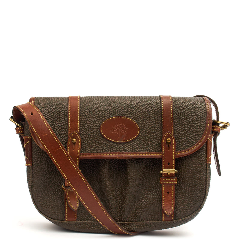 Picture of Mulberry Cross Body Vintage Messenger in Green, Scotchgrain