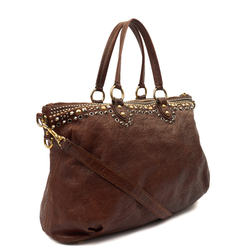 Picture of Miu Miu Tote Shoulder Bag in Brown, Leather