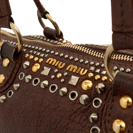 Picture of Miu Miu Tote Shoulder Bag in Brown, Leather