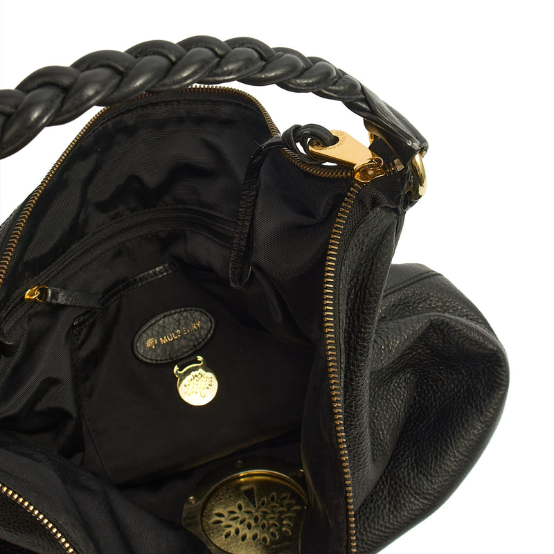 Picture of Mulberry Shoulder Bag Daria Hobo in Black, Leather
