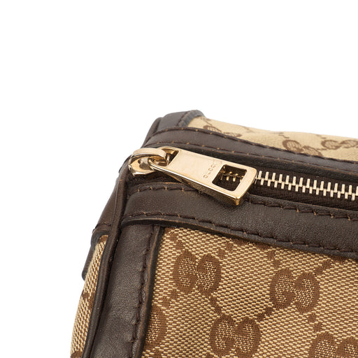 Picture of Gucci Tote Boston in Brown, GG Supreme Canvas