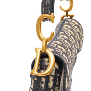 Picture of Christian Dior Shoulder Bag Saddle Bag in Blue, Dior Oblique Embroidery