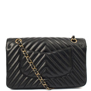 Picture of Chanel Shoulder Bag Chevron Flap Bag  in Black, Lambskin Leather