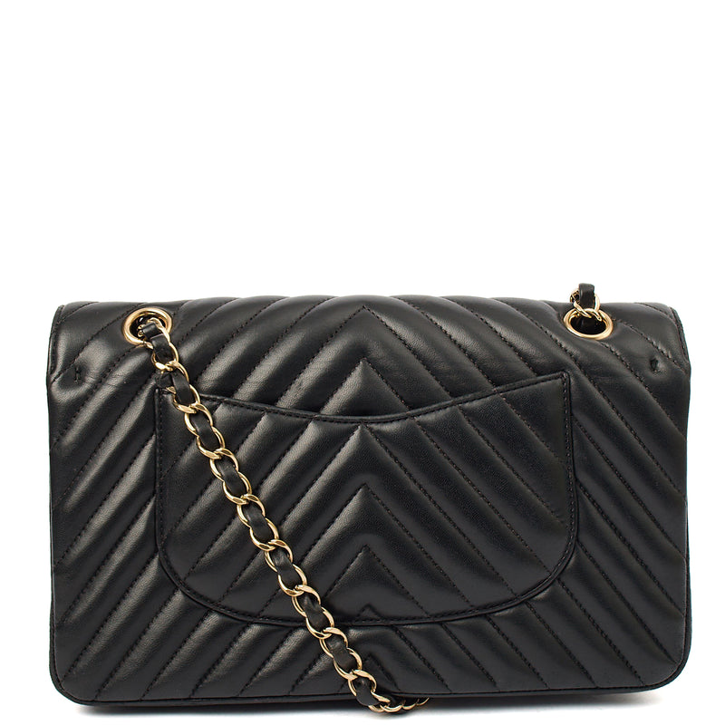 Picture of Chanel Shoulder Bag Chevron Flap Bag  in Black, Lambskin Leather