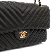 Picture of Chanel Shoulder Bag Chevron Flap Bag  in Black, Lambskin Leather