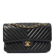 Picture of Chanel Shoulder Bag Chevron Flap Bag  in Black, Lambskin Leather