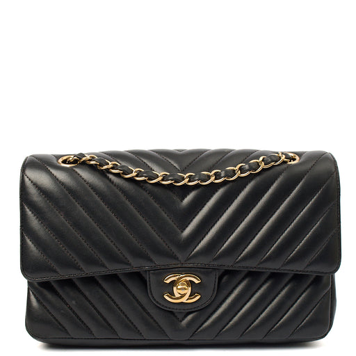 Picture of Chanel Shoulder Bag Chevron Flap Bag  in Black, Lambskin Leather