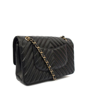 Picture of Chanel Shoulder Bag Chevron Flap Bag  in Black, Lambskin Leather