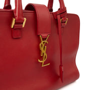 Picture of Saint Laurent Tote Downtown Cabas Satchel in Red, Calfskin Leather