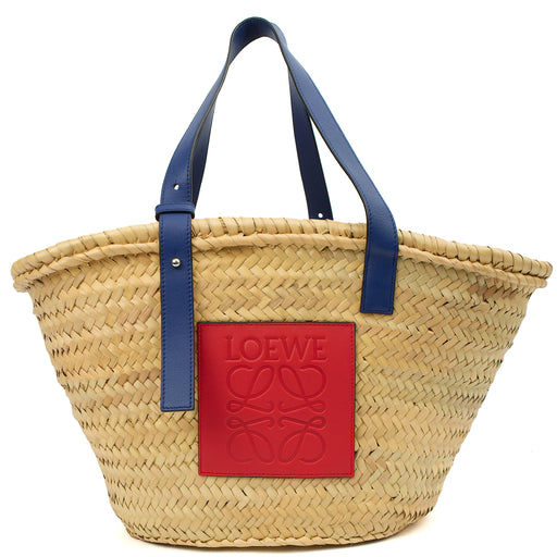 Picture of Loewe Tote Basket Bag in Yellow, Fabric