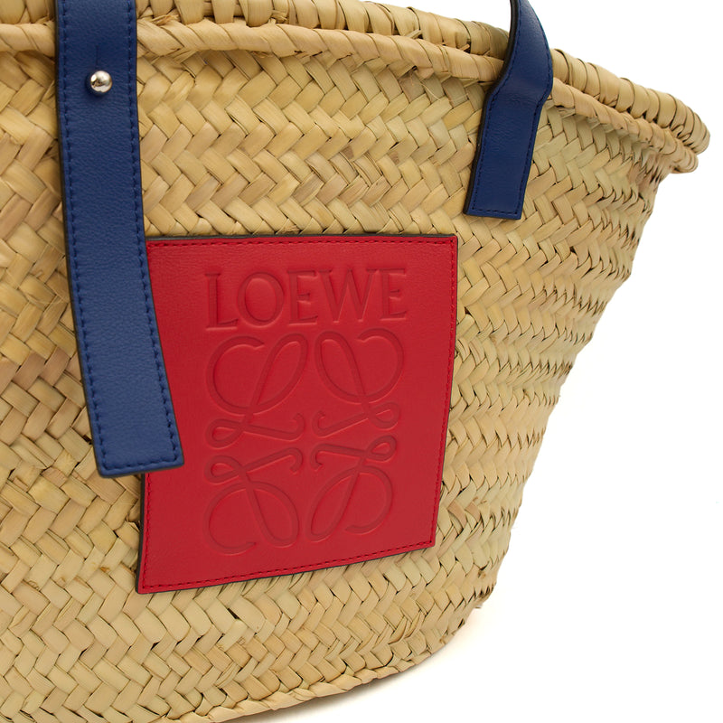 Picture of Loewe Tote Basket Bag in Yellow, Fabric