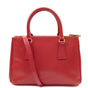 Picture of Prada Cross Body Galleria - Small Double Zip Tote in Pink, Leather