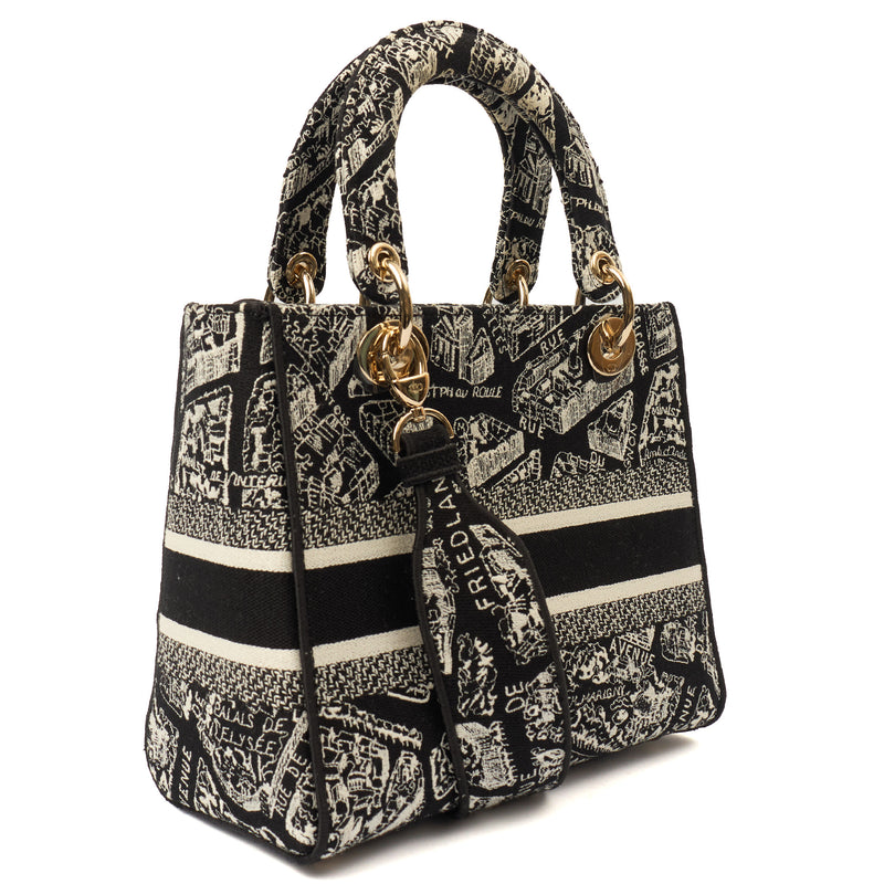 Picture of Christian Dior Top Handle Lady D-lite - Medium in Print, Canvas