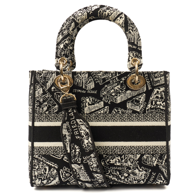 Picture of Christian Dior Top Handle Lady D-lite - Medium in Print, Canvas