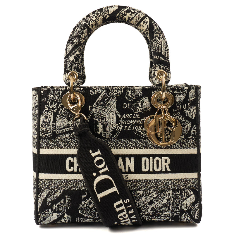 Picture of Christian Dior Top Handle Lady D-lite - Medium in Print, Canvas