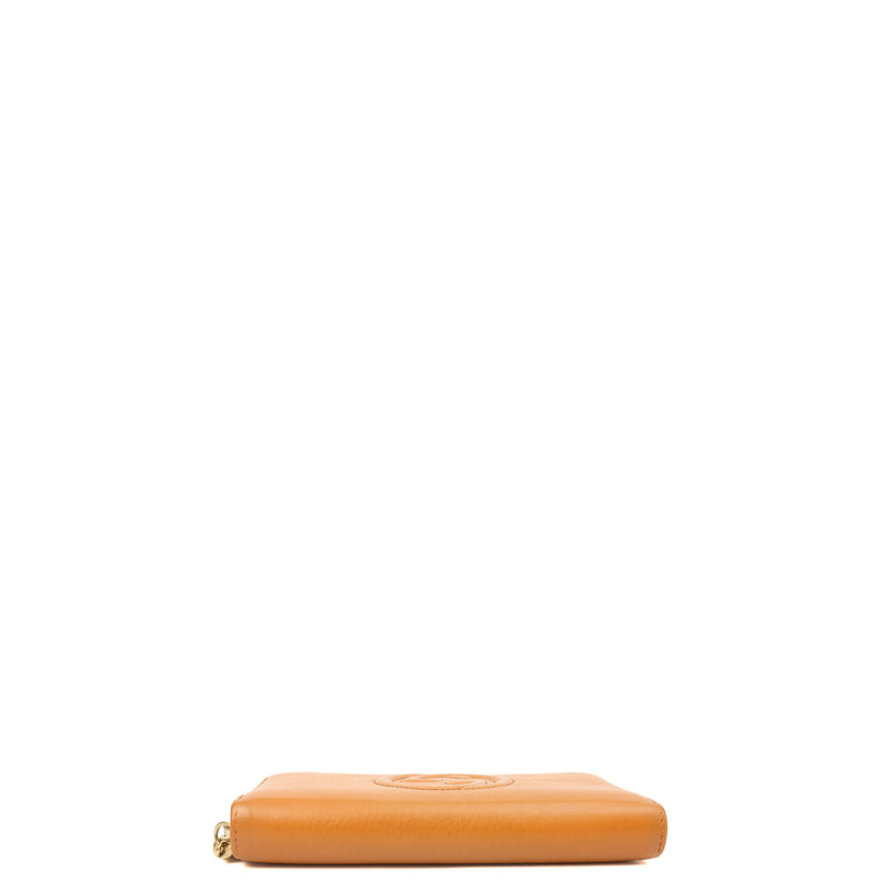 Picture of Gucci Wallet Soho Zip Around Wallet in Orange, Leather
