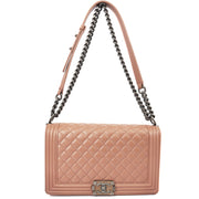 Picture of Chanel Shoulder Bag Boy - Medium in Pink, Calfskin Leather