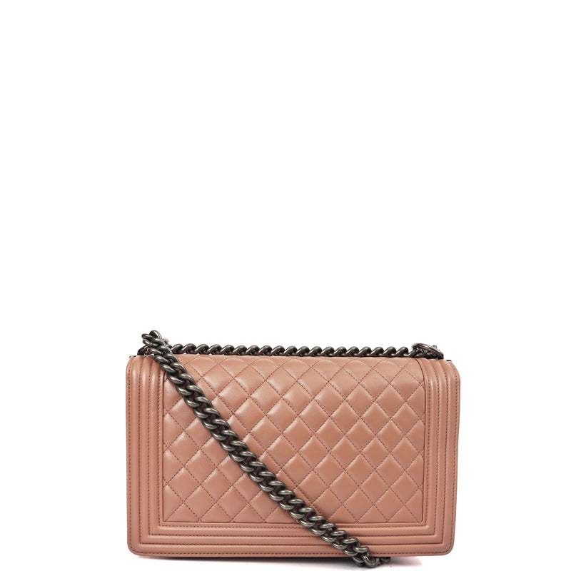 Picture of Chanel Shoulder Bag Boy - Medium in Pink, Calfskin Leather
