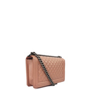 Picture of Chanel Shoulder Bag Boy - Medium in Pink, Calfskin Leather