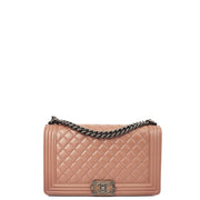 Picture of Chanel Shoulder Bag Boy - Medium in Pink, Calfskin Leather