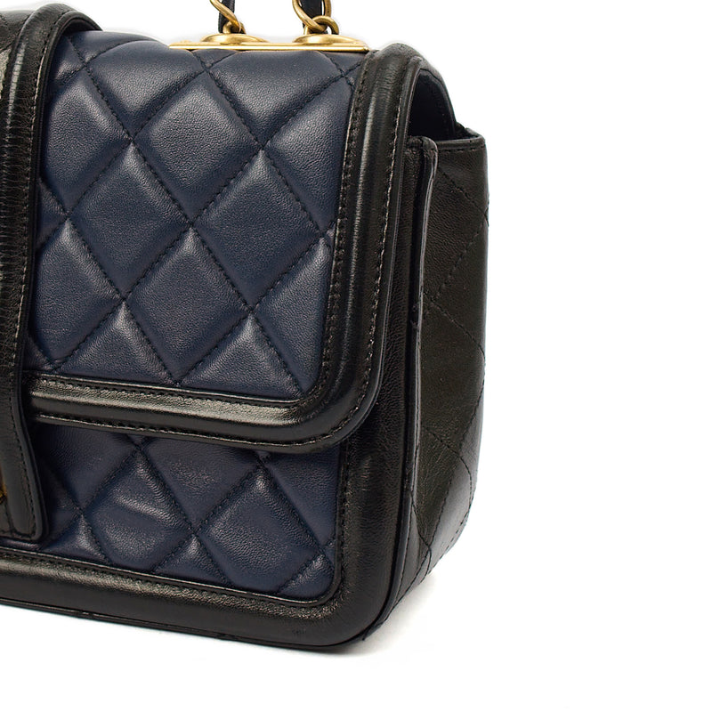 Picture of Chanel Shoulder Bag Timeless Single Flap in Navy, Lambskin Leather