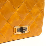 Picture of Chanel Top Handle Rita Dome in Yellow, Crinkled Calfskin Leather