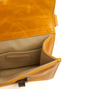 Picture of Chanel Top Handle Rita Dome in Yellow, Crinkled Calfskin Leather