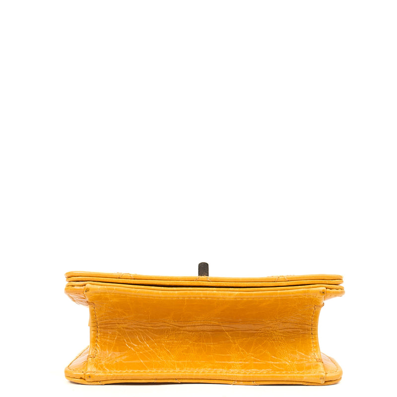 Picture of Chanel Top Handle Rita Dome in Yellow, Crinkled Calfskin Leather