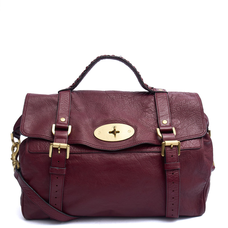 Picture of Mulberry Tote Alexa in Red, Calfskin Leather