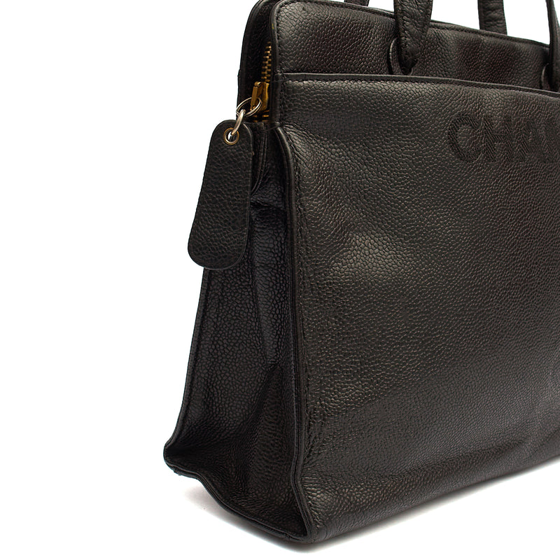 Picture of Chanel Tote Vintage Tote in Black, Caviar Leather