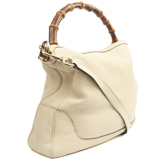 Picture of Gucci Tote Bamboo hobo in Cream, Leather