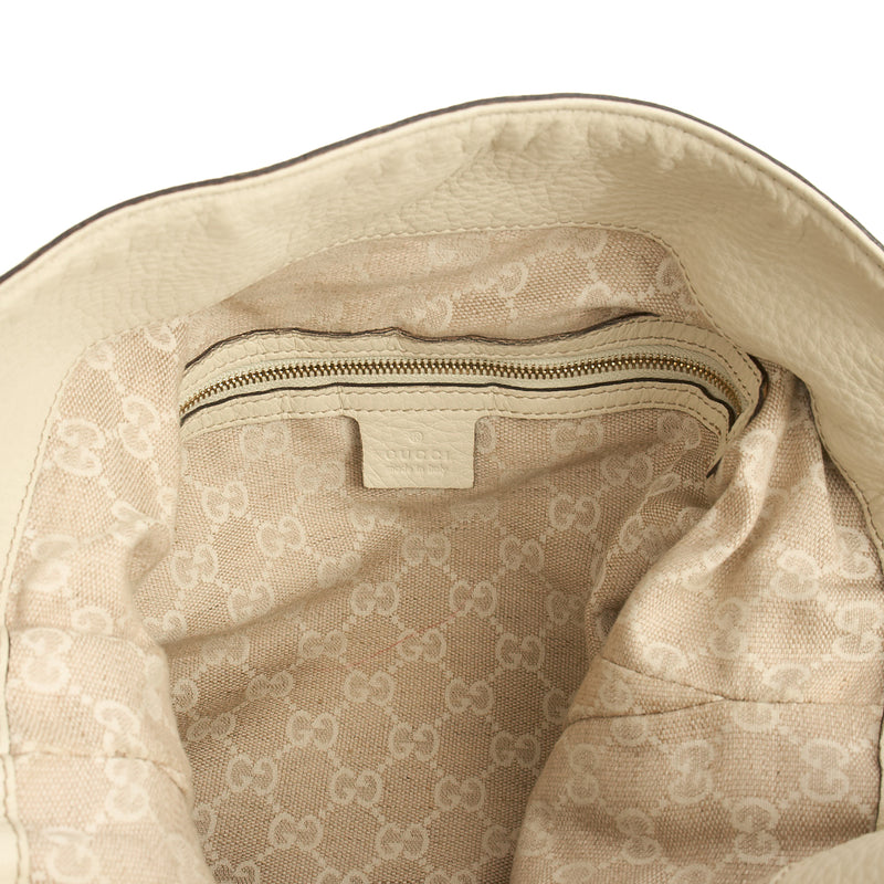 Picture of Gucci Tote Bamboo hobo in Cream, Leather