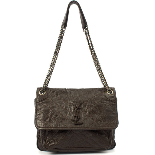 Picture of Saint Laurent Shoulder Bag Niki - Medium in Brown, Calfskin Leather