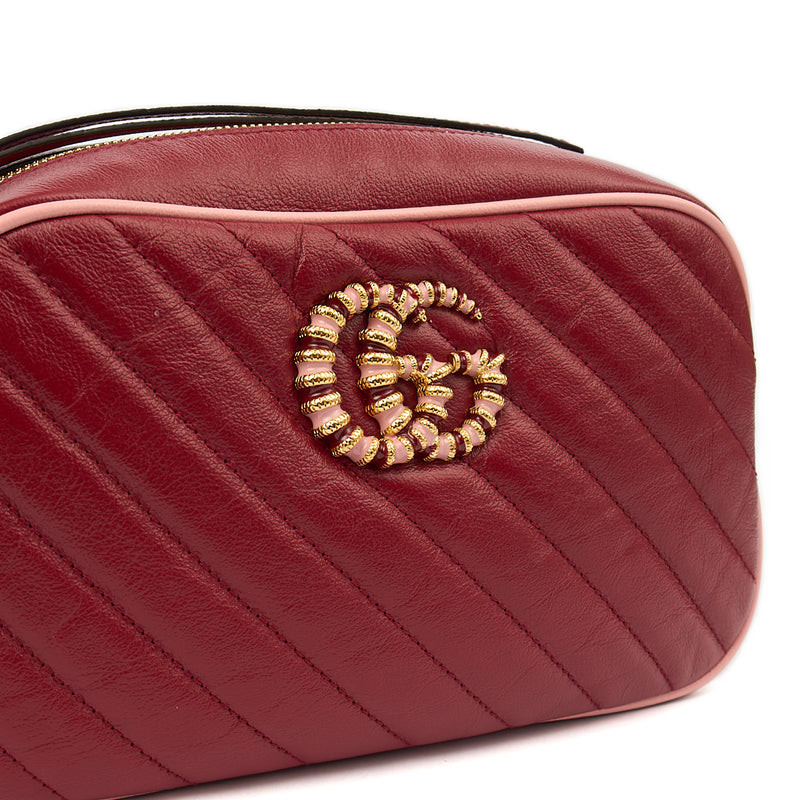 Picture of Gucci Cross Body Marmont Shoulder Bag - Small in Red, Leather
