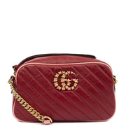 Picture of Gucci Cross Body Marmont Shoulder Bag - Small in Red, Leather