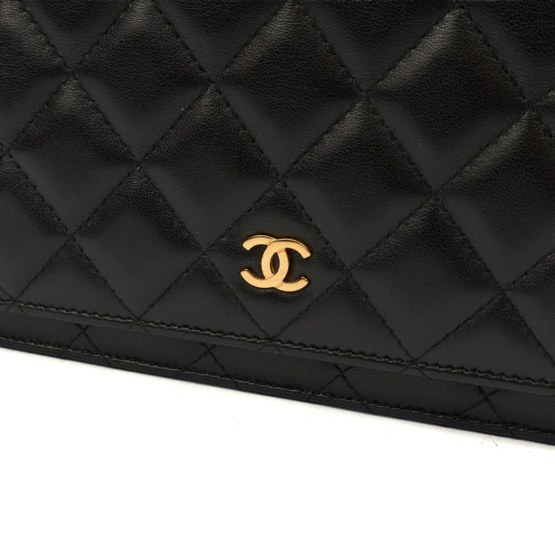 Picture of Chanel Cross Body Wallet on Chain in Black, Lambskin Leather
